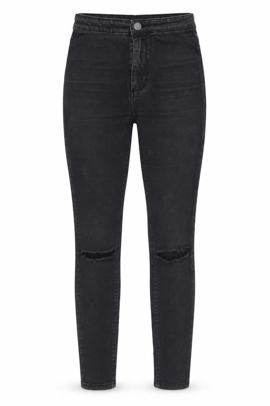 Denim & Co. Womens Black Cotton Skinny Jeans Size 8 Regular Zip