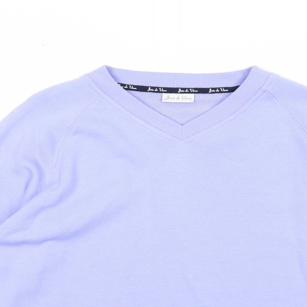 Joie de Vivre Womens Purple Polyester Pullover Sweatshirt Size M Pullover