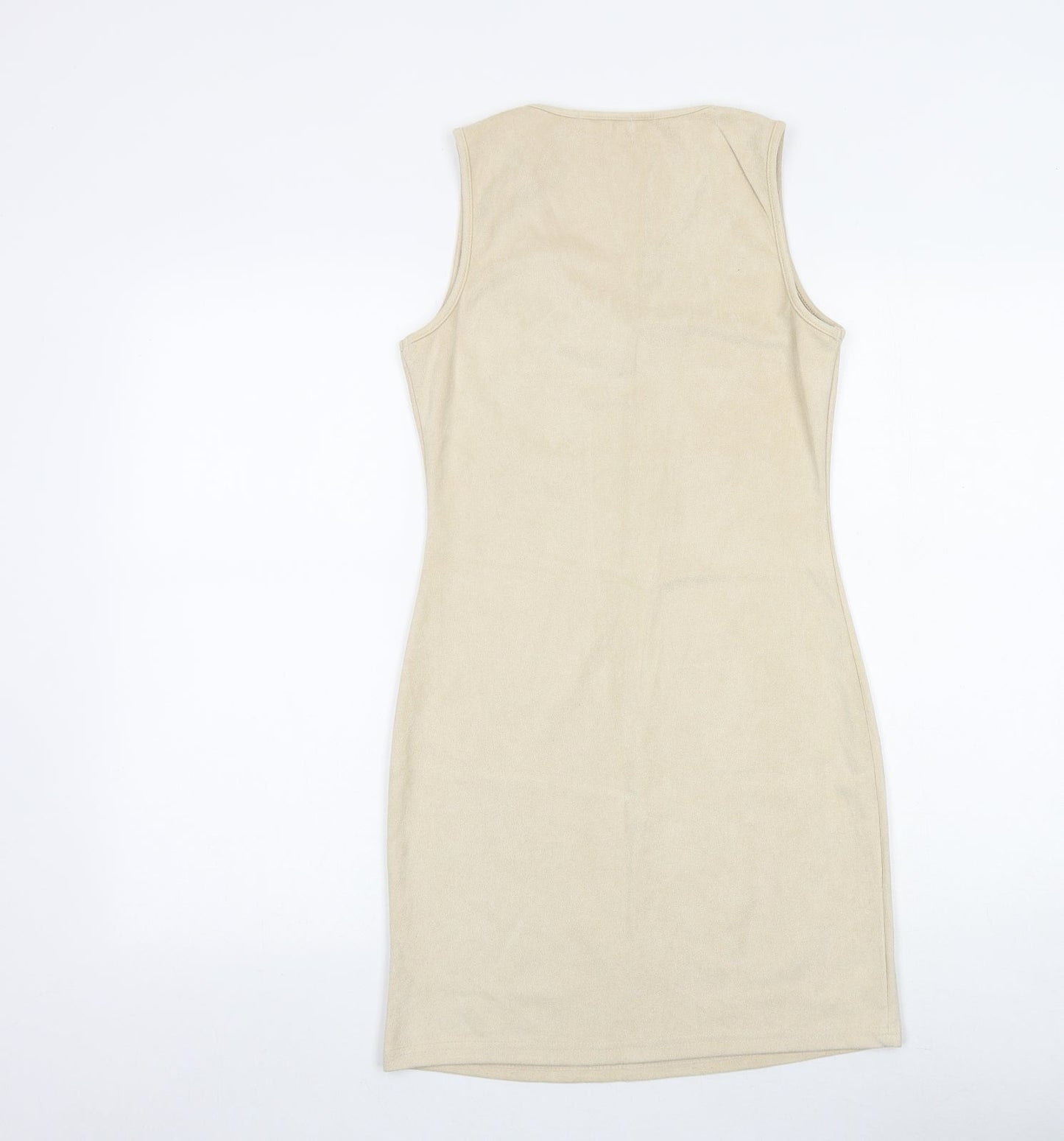 Fiona&Co Womens Beige Floral Polyester Bodycon Size S V-Neck Pullover