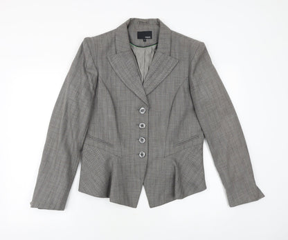 Next Womens Grey Viscose Jacket Blazer Size 10