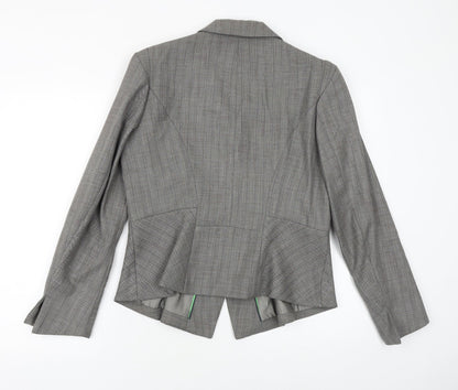 Next Womens Grey Viscose Jacket Blazer Size 10