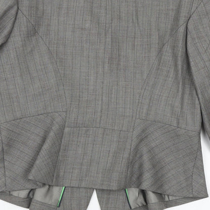 Next Womens Grey Viscose Jacket Blazer Size 10