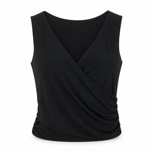 PRETTYLITTLETHING Womens Black Polyester Basic Tank Size 8 V-Neck