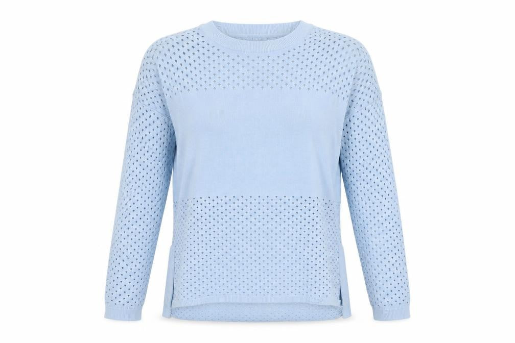 Topshop Womens Blue Round Neck Viscose Pullover Jumper Size 8