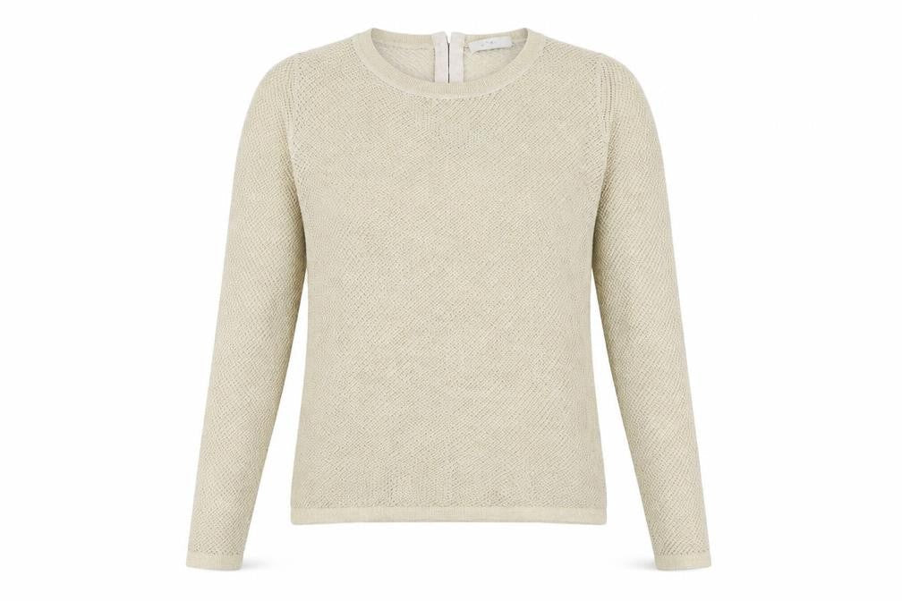 NEXT Womens Gold Round Neck Cotton Pullover Jumper Size 8
