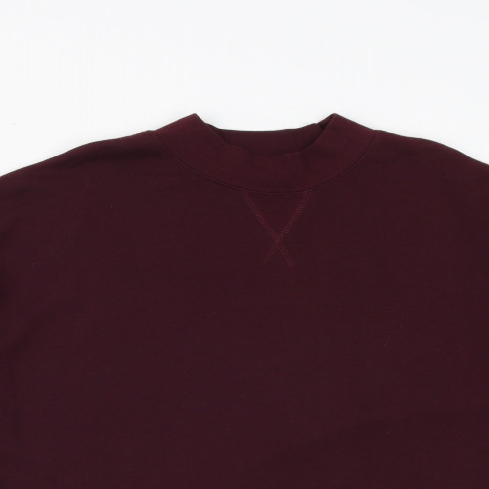 New Look Womens Purple Cotton Pullover Sweatshirt Size 6 Pullover