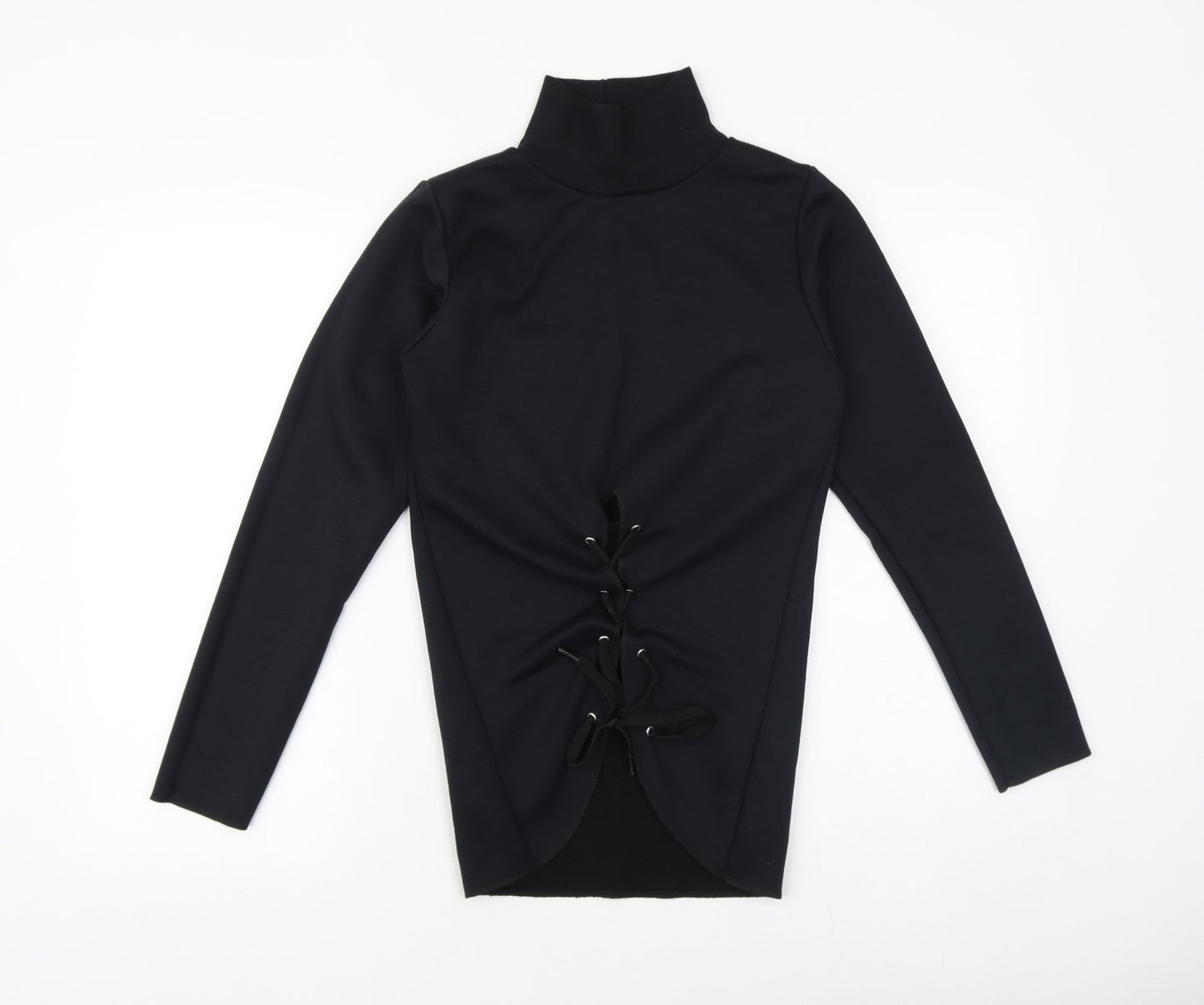 Look Of The Day Womens Black Polyester Pullover Sweatshirt Size 10 Pullover
