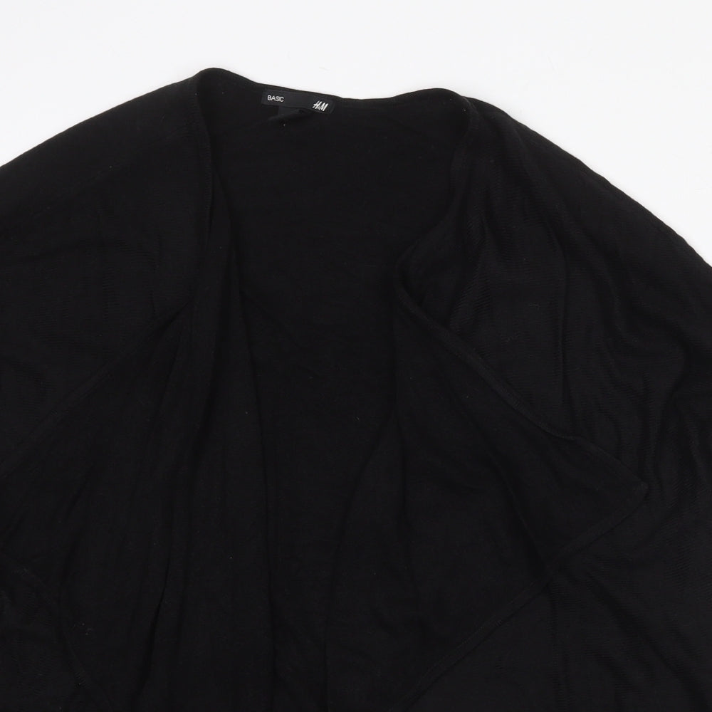 H&M Womens Black V-Neck Acrylic Cardigan Jumper Size XS