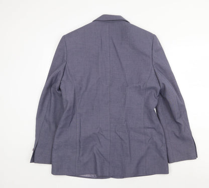 Autonomy Womens Grey Polyester Jacket Suit Jacket Size 14