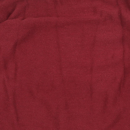 Debenhams Womens Red Round Neck Acrylic Pullover Jumper Size 14