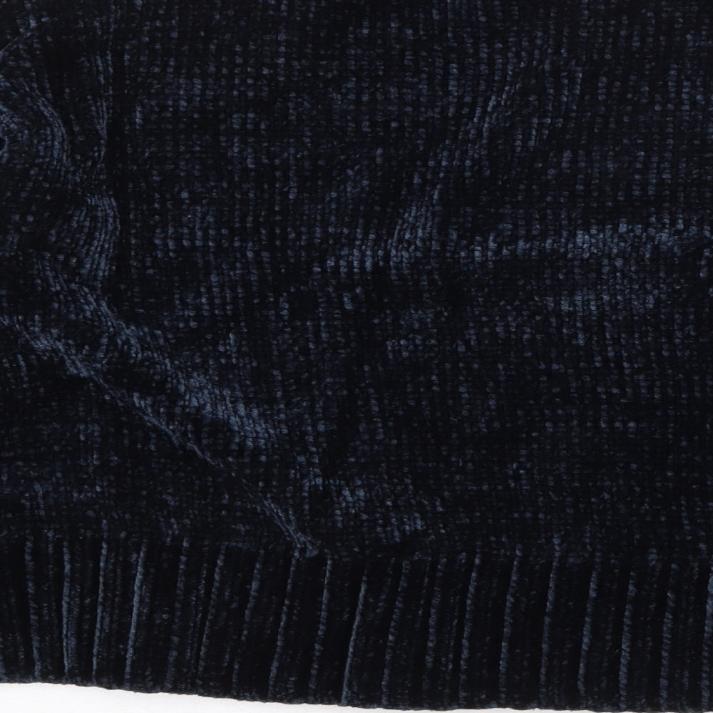 Marks and Spencer Womens Blue Round Neck Polyester Pullover Jumper Size M
