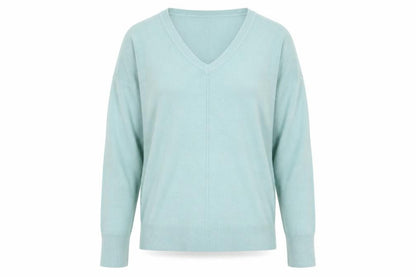 Next Womens Green V-Neck Acrylic Pullover Jumper Size 12