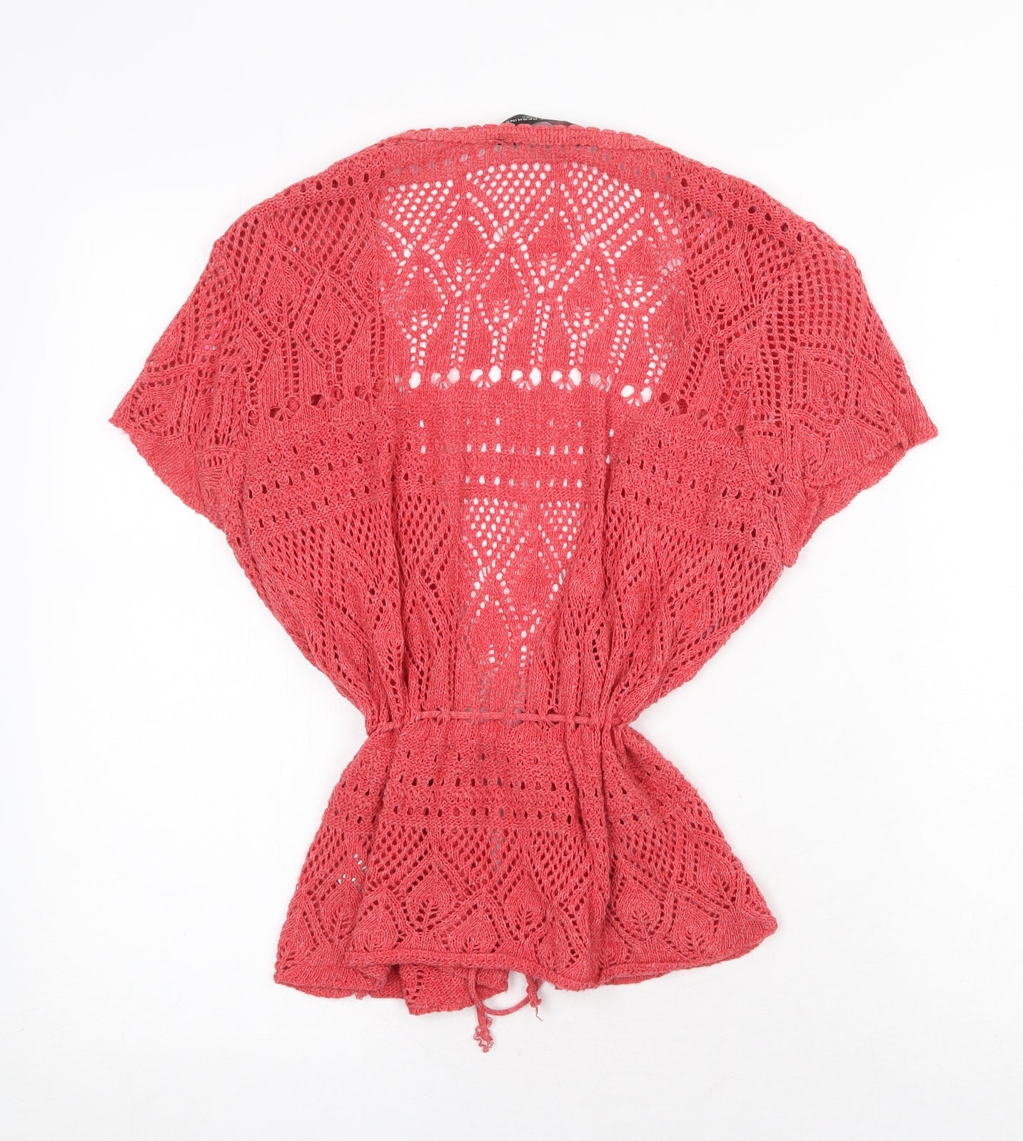Dorothy Perkins Womens Red V-Neck Cotton Cardigan Jumper Size 14