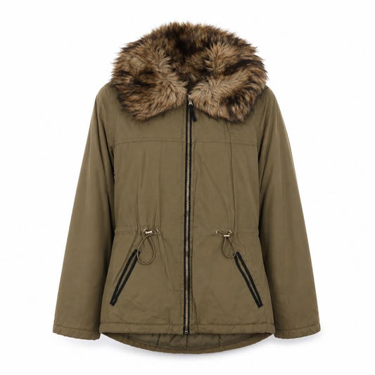 Papaya Womens Green Parka Jacket Size 6 Zip