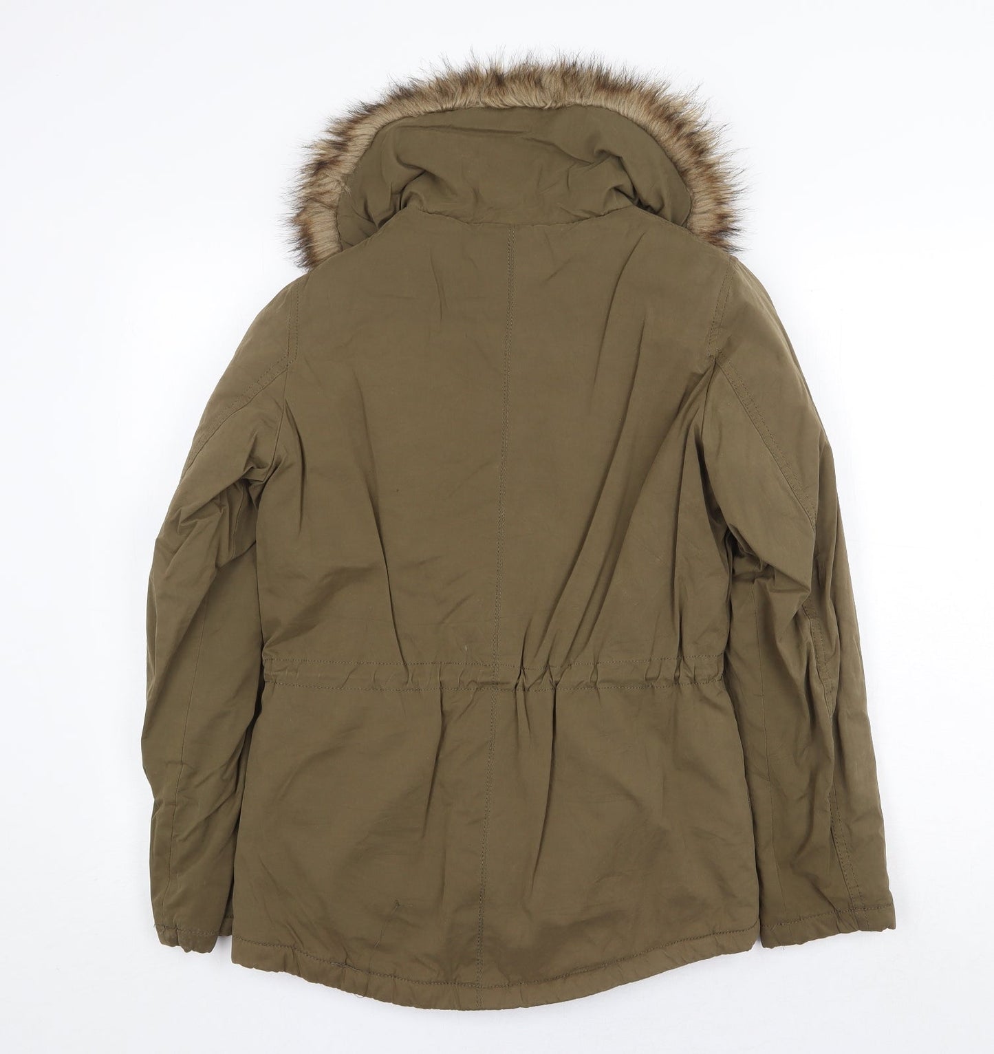 Papaya Womens Green Parka Jacket Size 6 Zip
