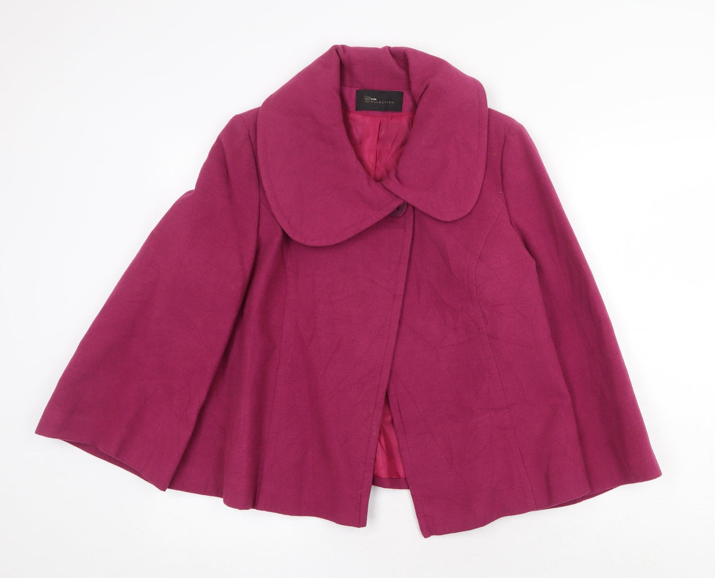 Evie Collection Womens Purple Jacket Size 14 Button