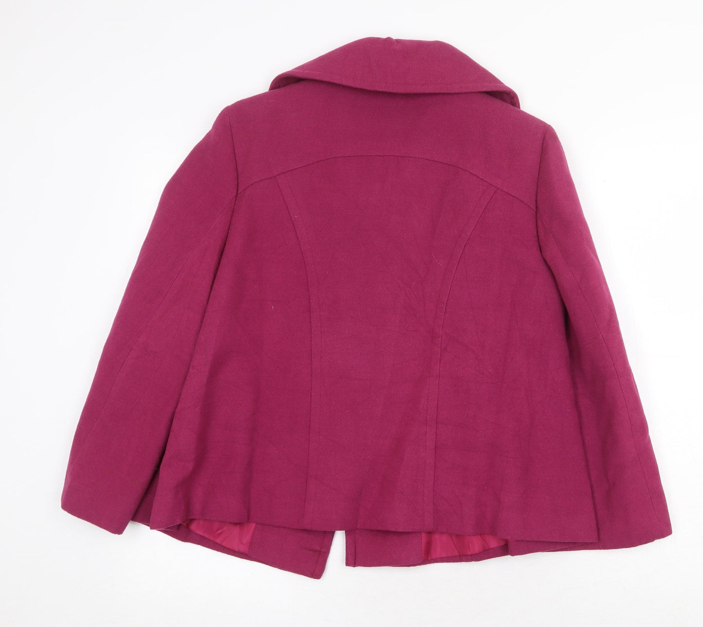 Evie Collection Womens Purple Jacket Size 14 Button