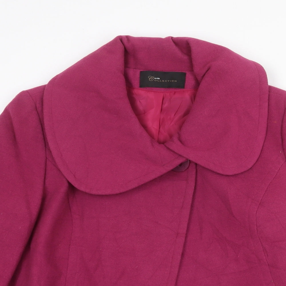 Evie Collection Womens Purple Jacket Size 14 Button