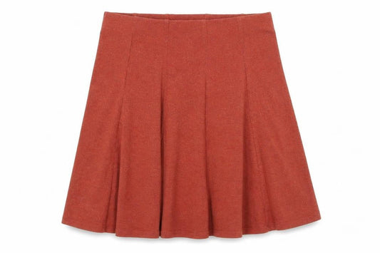 Garage Womens Orange Viscose Pleated Skirt Size XS - Elastic Waist