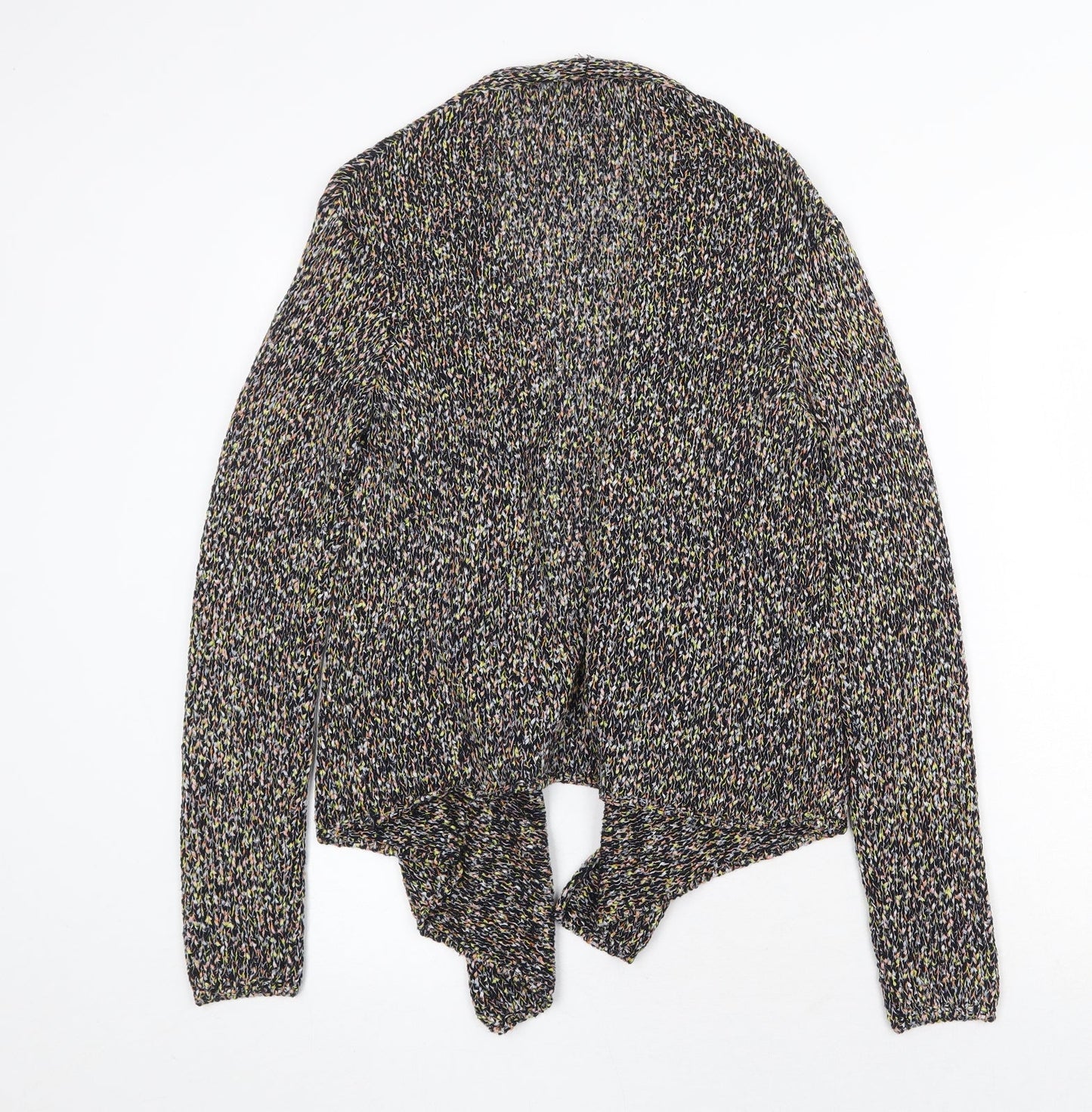 Zara Womens Multicoloured V-Neck Cotton Cardigan Jumper Size S