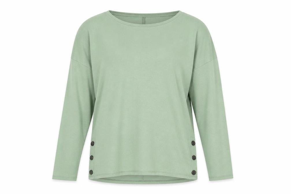 Dylan George Womens Green Round Neck Viscose Pullover Jumper Size S