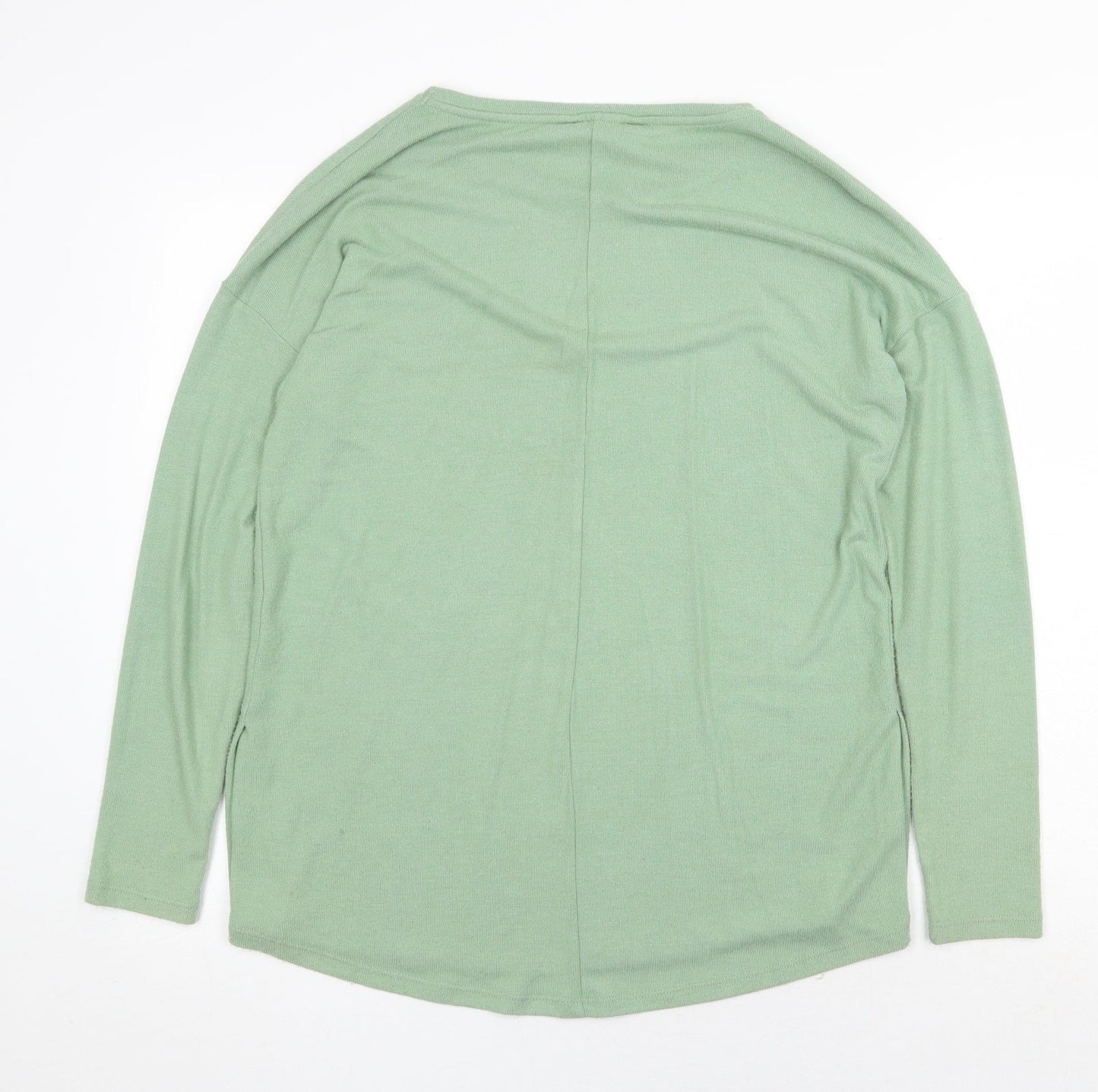 Dylan George Womens Green Round Neck Viscose Pullover Jumper Size S