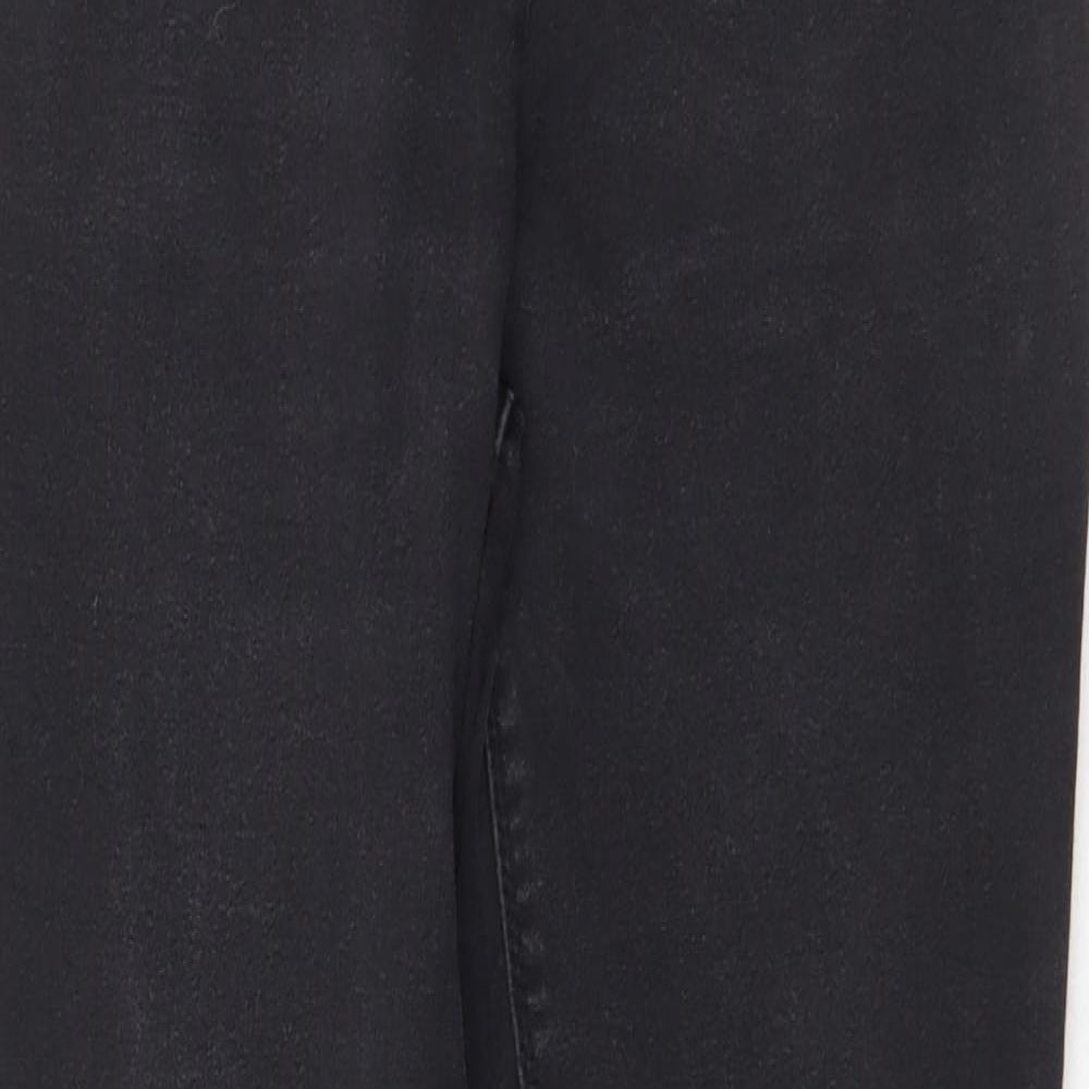 Papaya Womens Grey Cotton Skinny Jeans Size 12 Regular Zip
