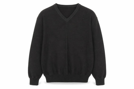 Marks & Spencer Mens Grey V-Neck Cotton Pullover Jumper Size S Long Sleeve