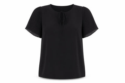 Atmosphere Womens Black Polyester Basic Blouse Size 12 V-Neck