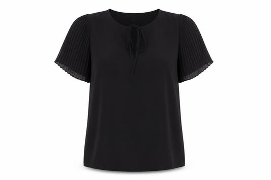 Atmosphere Womens Black Polyester Basic Blouse Size 12 V-Neck