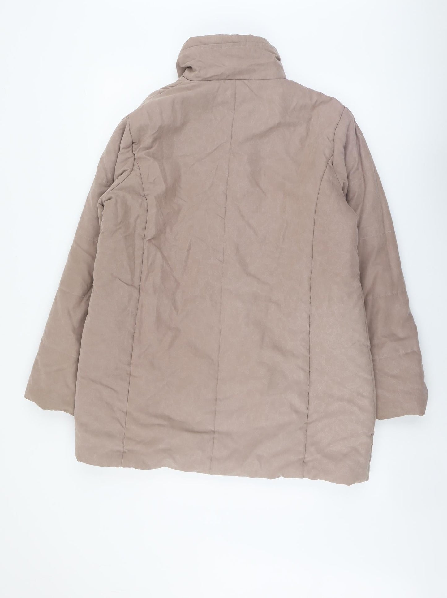 Finesse Womens Beige Jacket Size 14 Zip