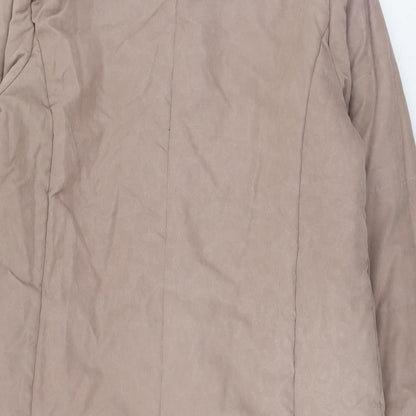 Finesse Womens Beige Jacket Size 14 Zip