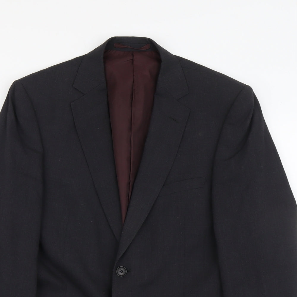Marks and Spencer Mens Grey Wool Jacket Blazer Size M Regular