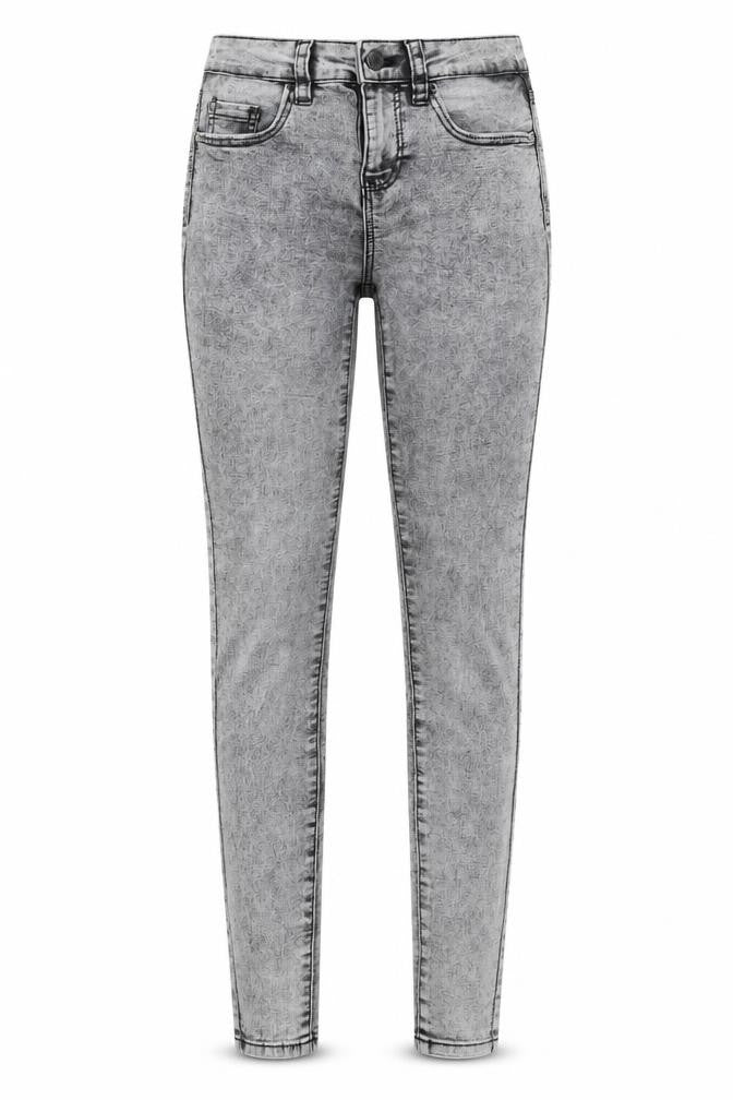 Denim & Co. Womens Grey Cotton Skinny Jeans Size 4XL L28 in Regular Button