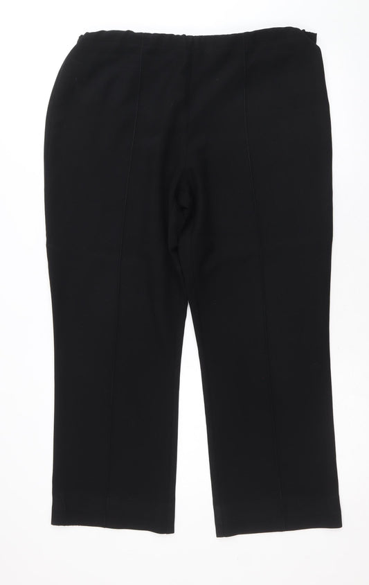 Arista Womens Black Polyester Trousers Size 16 Regular