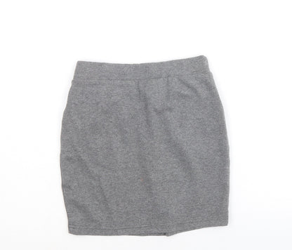 Very Girls Grey Polyester Tulip Skirt Size 8-9 Years Regular Pull On