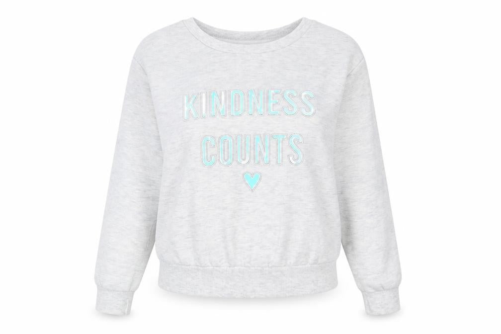 New Look Womens Grey Polyester Pullover Sweatshirt Size S Pullover - Kindess Counts