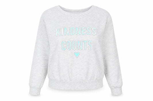 New Look Womens Grey Polyester Pullover Sweatshirt Size S Pullover - Kindess Counts