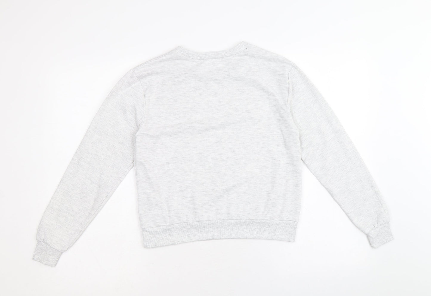 New Look Womens Grey Polyester Pullover Sweatshirt Size S Pullover - Kindess Counts
