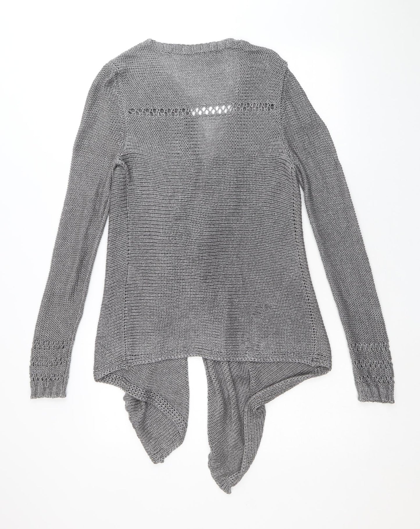 Per Una Womens Silver V-Neck Acrylic Cardigan Jumper Size S