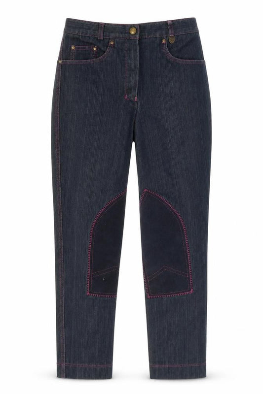 Womens Blue Cotton Straight Jeans Size 26 in Regular Zip