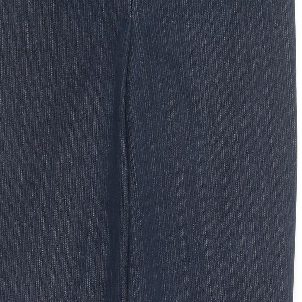 Preworn Womens Blue Cotton Straight Jeans Size 26 in Regular Zip