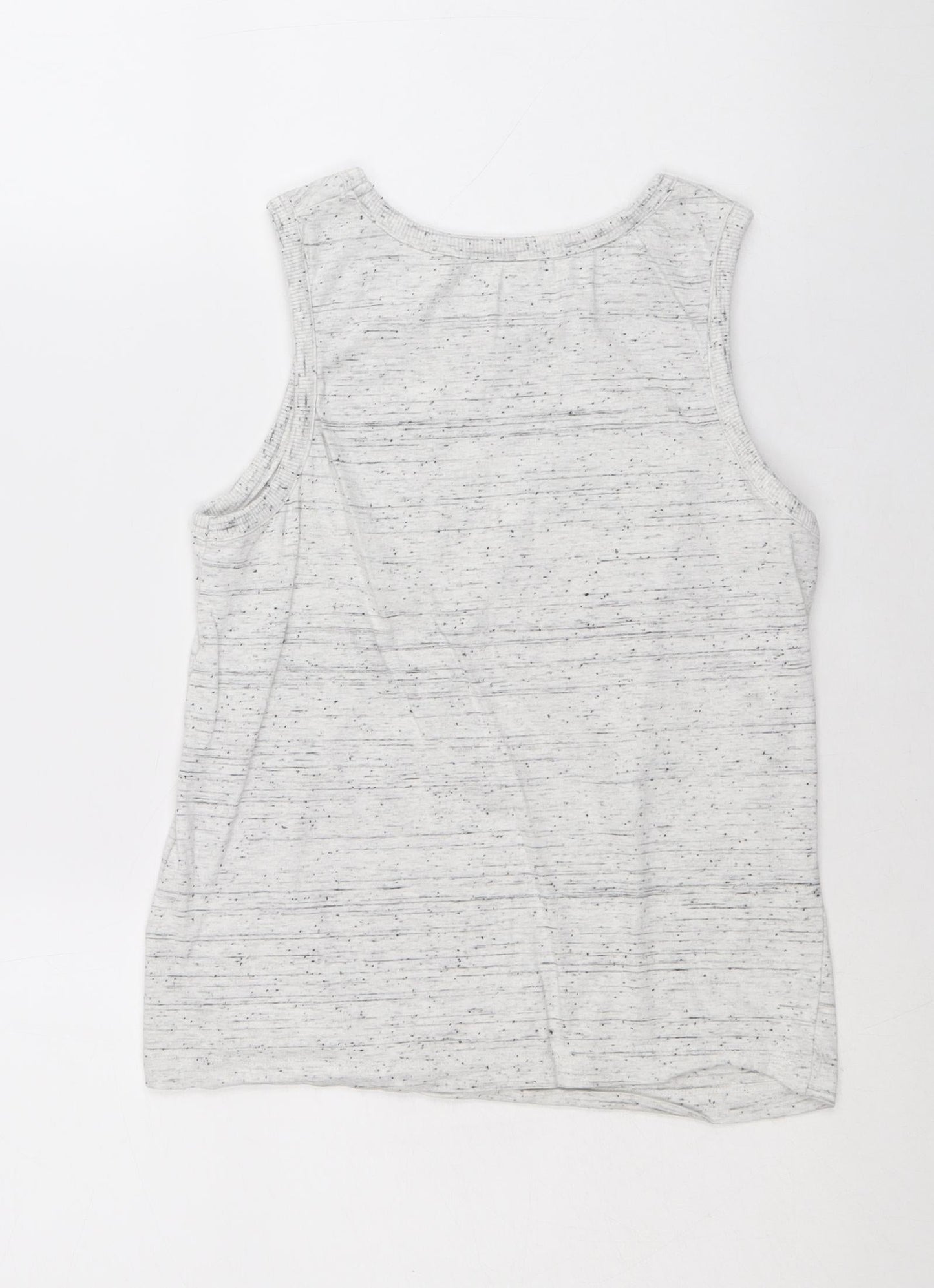 NEXT Boys Grey Cotton Basic Tank Size 8 Years Round Neck Pullover