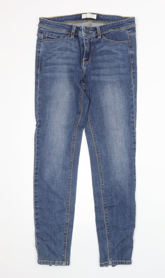 Springfield Womens Blue Cotton Skinny Jeans Size 28 in Regular Zip