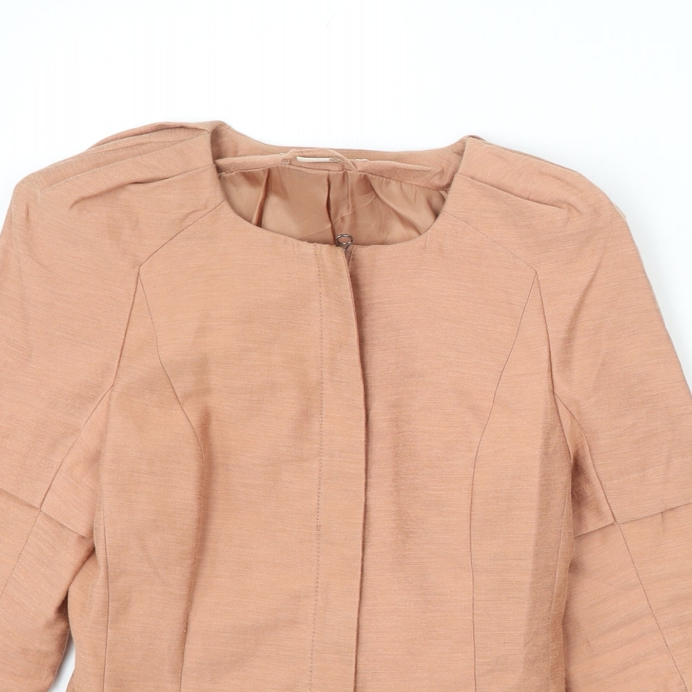 H&M Womens Pink Jacket Blazer Size 10 Zip