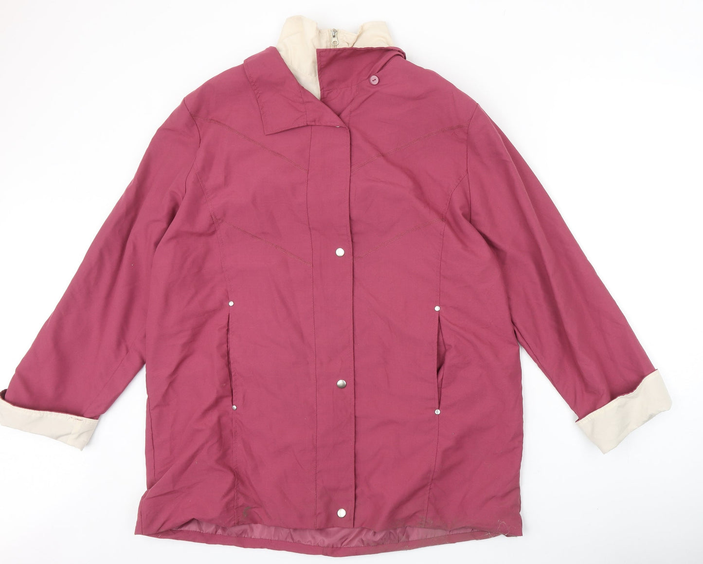 Gabriella Vicenga Womens Pink Jacket Size 16 Zip