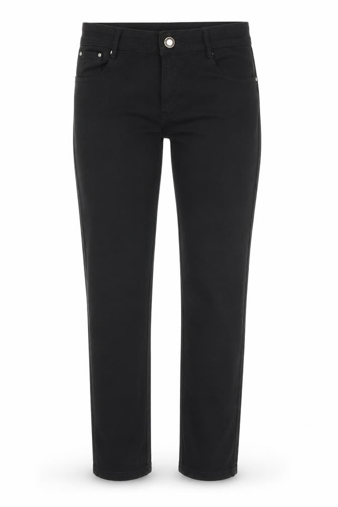 Miss Ok Womens Black Polyester Straight Jeans Size 30 in Regular Zip