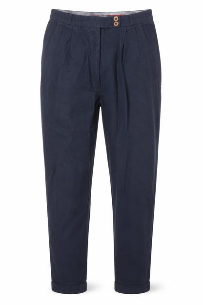 River Island Womens Blue Cotton Trousers Size 6 Regular Zip