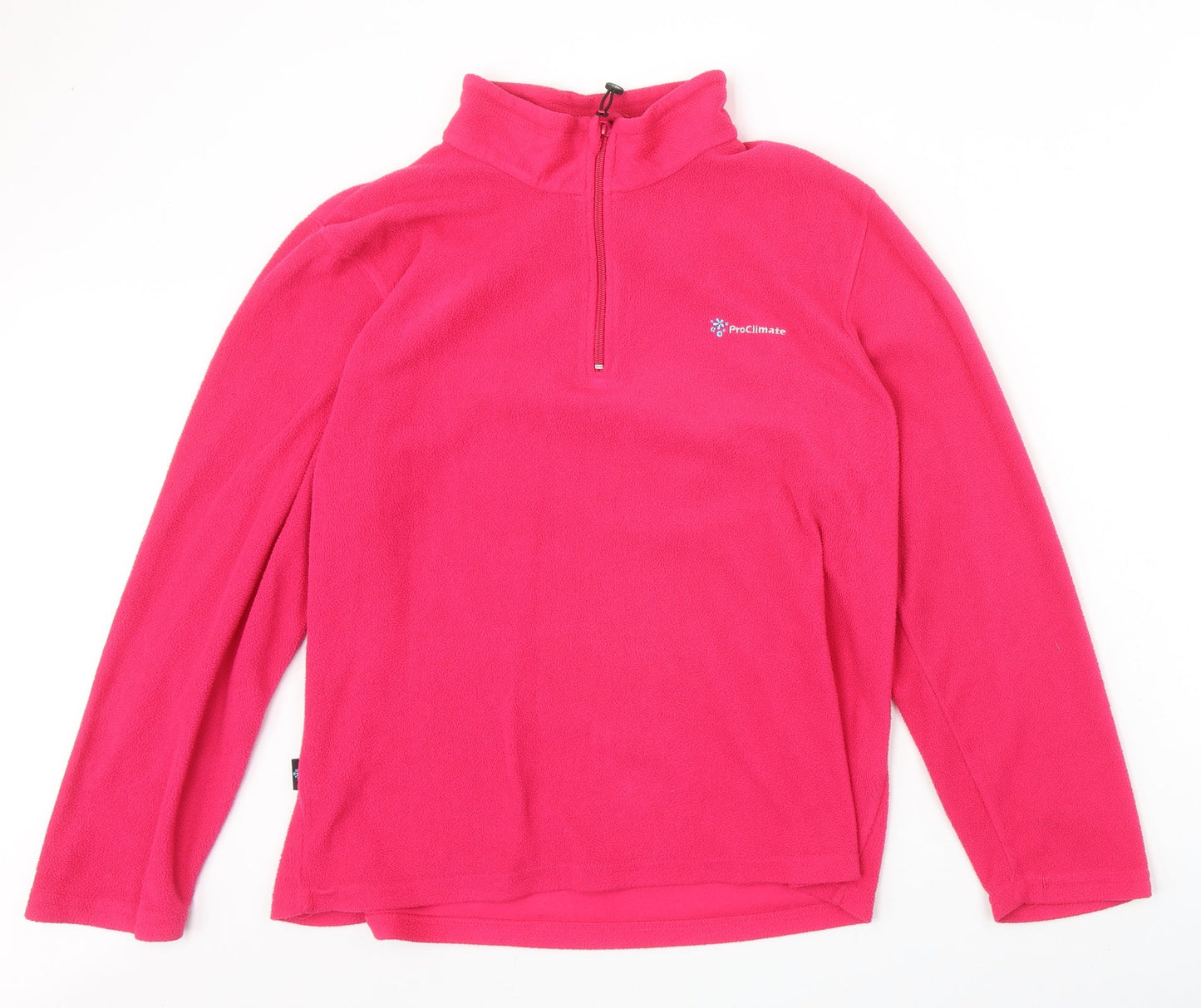 ProClimate Womens Pink Polyester Pullover Sweatshirt Size L Zip