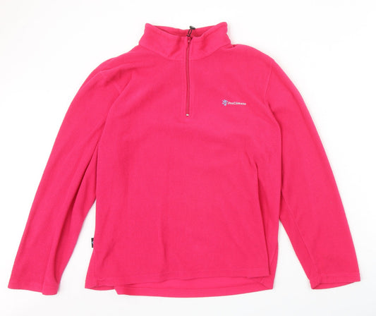 ProClimate Womens Pink Polyester Pullover Sweatshirt Size L Zip